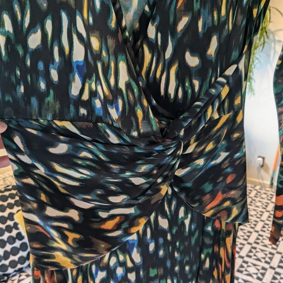 Josie natori faux wrap dress size M - Picture 2 of 6
